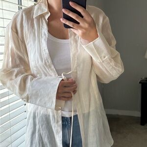 Elegant Cream Women's Shirt